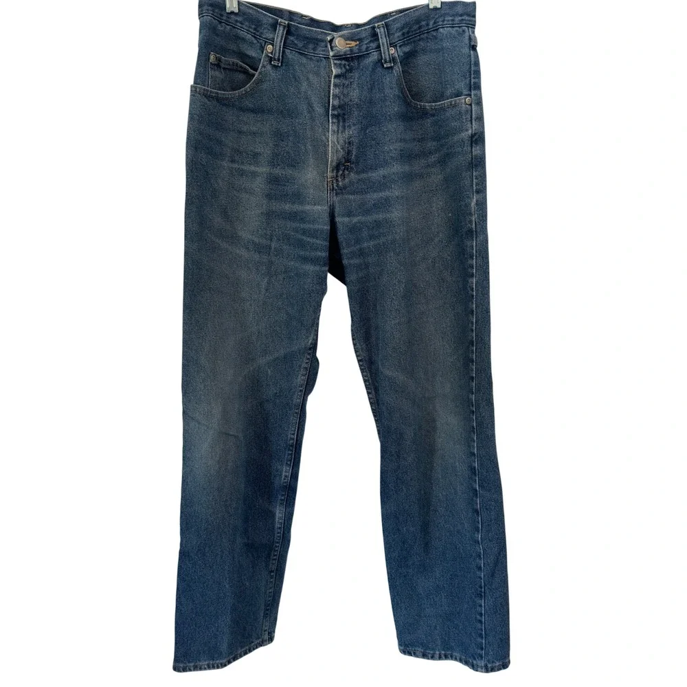 Wrangler Jeans Mens 34x32 Blue 100% Cotton Relaxed Fit 976T1DR Denim Pants